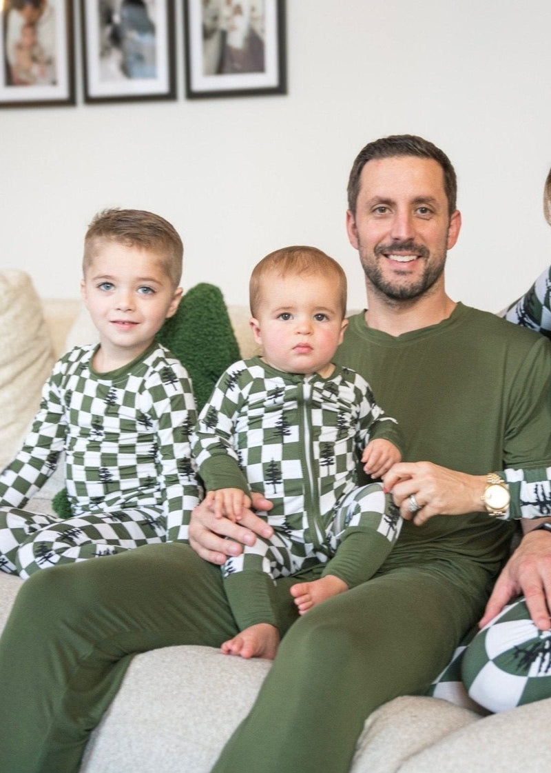 Bamboo Men's Christmas Pajamas | Matching Family Holiday Set - Christmas Trees