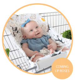 Baby Shopping Cart Hammock | Coming Up Roses Beautiful Floral Print