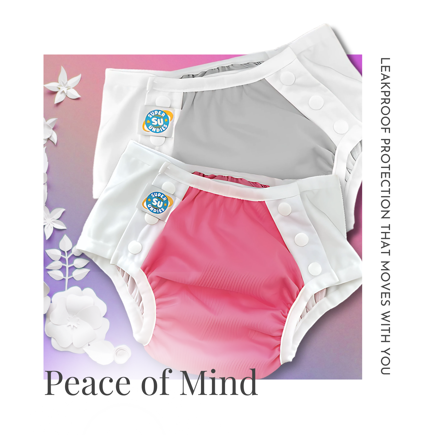 (5 Pack)  3-in-1 Diapers for Big Kids & 3 Liners