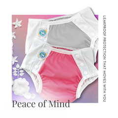 (5 Pack)  3-in-1 Diapers for Big Kids & 3 Liners