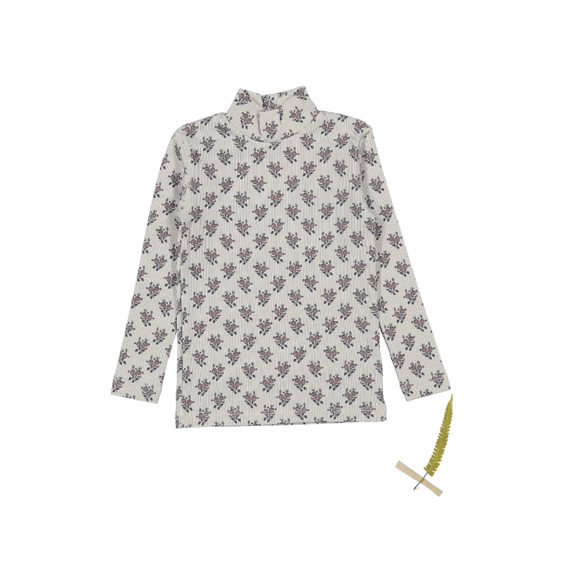 The Printed Tutleneck - Vintage Rose