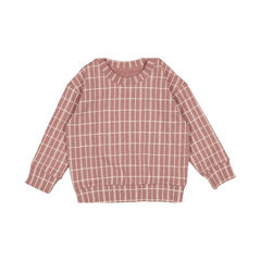 The Printed Sweatshirt - Mauve Check
