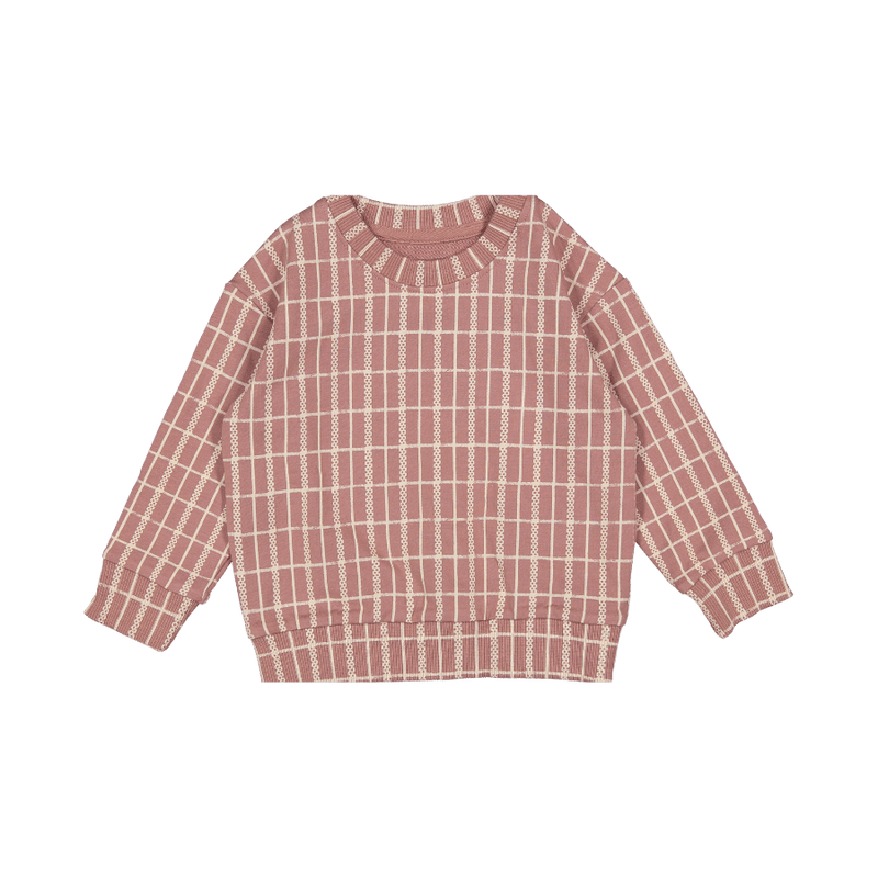 The Printed Sweatshirt - Mauve Check