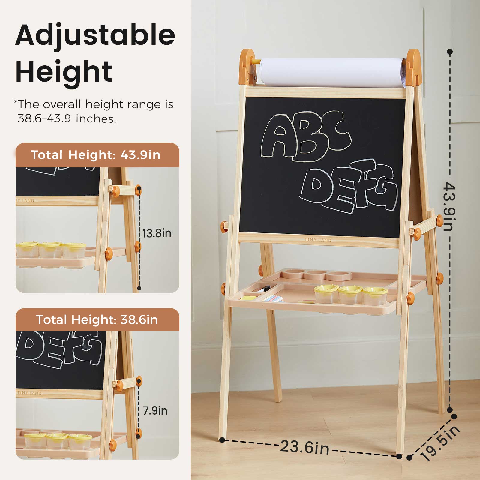 Tiny Land® Caramel Magnitales Easel for Kids