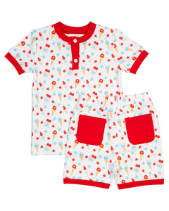 Ice Cream Knit Pajamas-FINAL SALE
