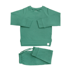 Alpine Green Crew Neck Jogger Set