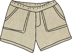 Athletic Shorts in Tan Corduroy