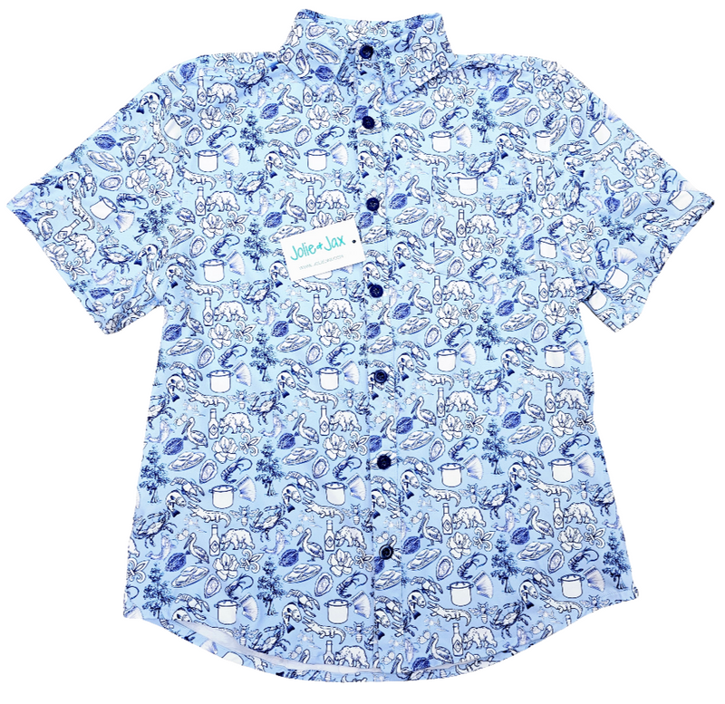 Cajun Toile Men’s Button Down Shirt