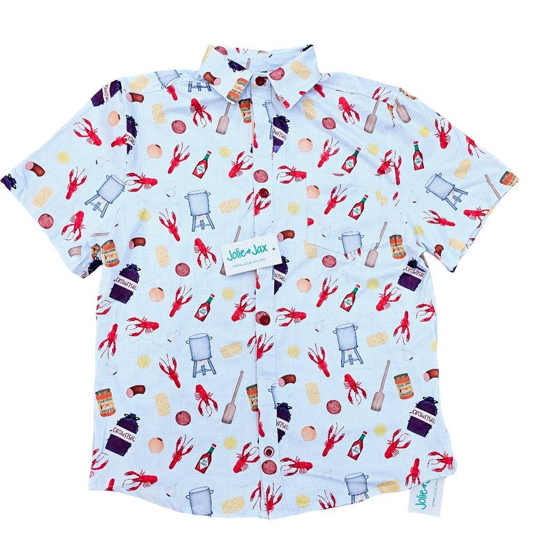 Crawfish Boil Adult Button Down Shirt