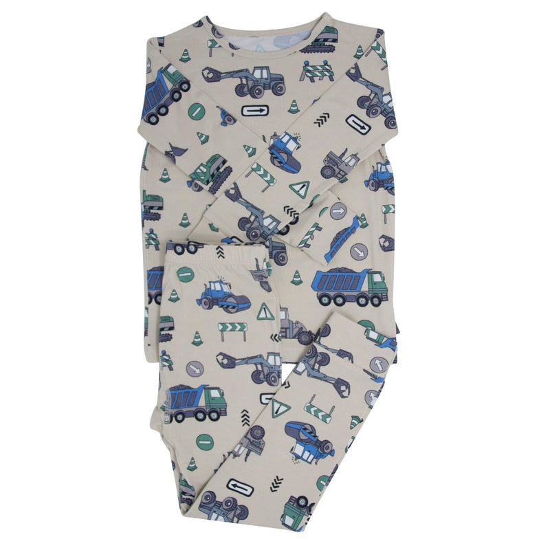 Trucks Diggers Construction Big Kid Pajama