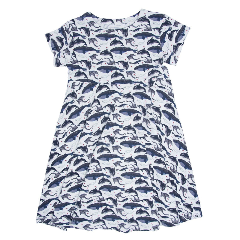 Deep Sea Creatures Whale Cap Sleeve Swirly Girl
