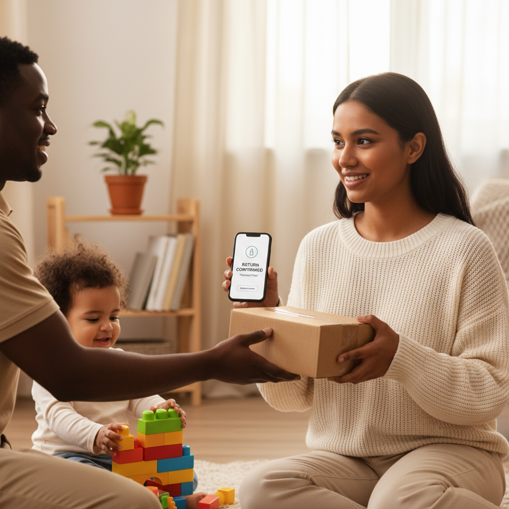 Easy Returns - Parent preparing return