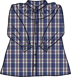 Molly Anne Dress in Blue & Purple Plaid