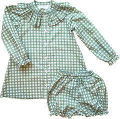 Molly Anne Dress in Field Check Sage
