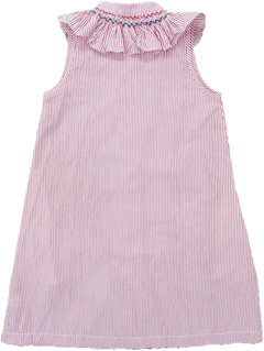 Molly Anne Dress in Red Seersucker