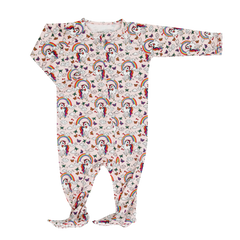 Rainbow Bright Zipper Footie