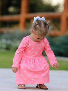 Christmas Bow Girls Dress: Festive and Adorable Design