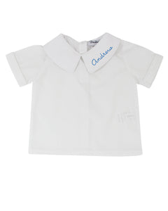 Boys Peter Pan Collar Short Sleeve Shirt