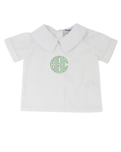 Boys Peter Pan Collar Short Sleeve Shirt
