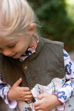 Scallop Vest in French Stripe