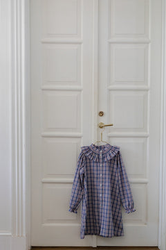 Molly Anne Dress in Blue & Purple Plaid