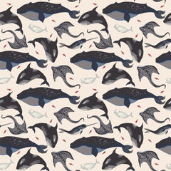 Deep Sea Creatures Whale Cap Sleeve Swirly Girl