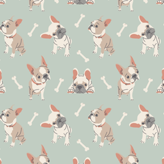 Mint Frenchie Puppy Tank Romper