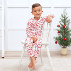 70 Christmas Bamboo Kids' Pajama Set Ho-Ho-Ho