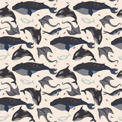 Deep Sea Creatures Whale Zipper Footie