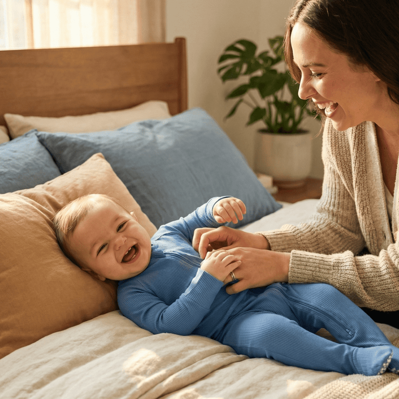 Zipper Footie Captain Blue