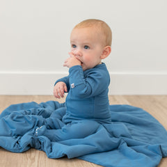 Zipper Footie Captain Blue